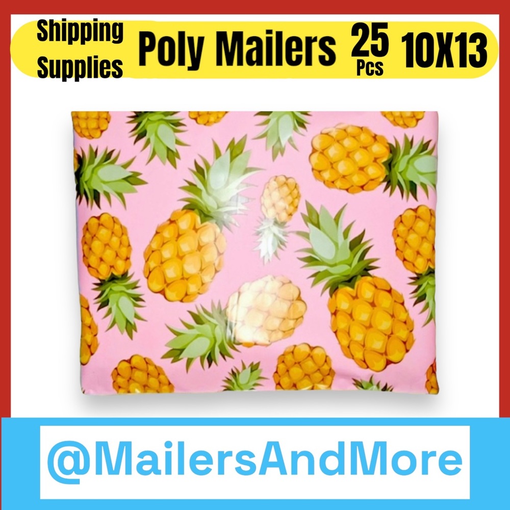 25 10X13 Poly Mailers Pineapple PRICE IS FIRM - Picture 4 of 15